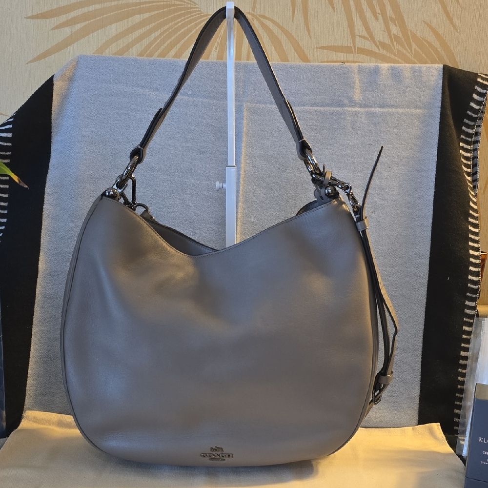 Coach Nomad Hobo Bag in Gray Leather